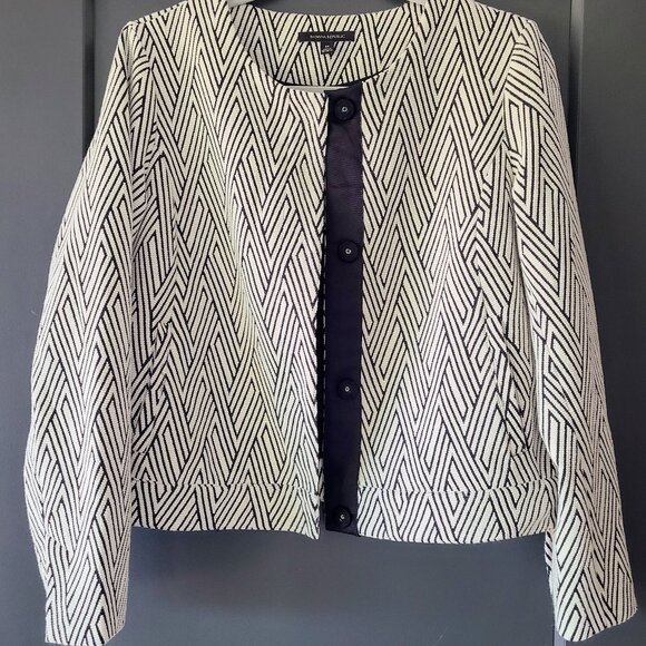 Banana Republic Zigzag Jacquard Knit Jacket Size M - Picture 6 of 8